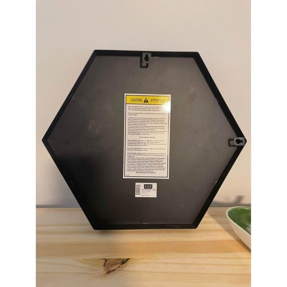 EQ3 Hex Mirror Small black metal frame 11”x13” - Picture 4 of 7